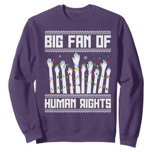 Big Fan Of Human Rights Equality Supporters Sweatshirt Christmas Gift TS12 Purple Print Your Wear