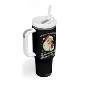 All I Want For Christmas Is Fundamental Human Rights Tumbler With Handle Xmas Supporters Gift TS12 Print Your Wear