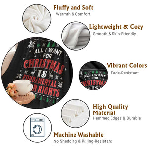 Christmas Gift For Fundamental Human Rights Supporters Throw Blanket TS12 Print Your Wear