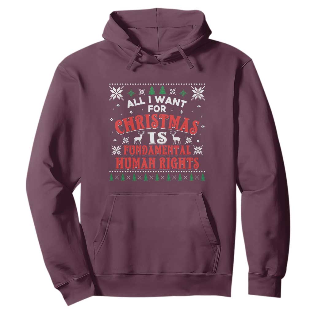 Christmas Gift For Fundamental Human Rights Supporters Hoodie TS12 Maroon Print Your Wear