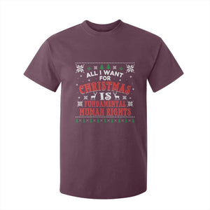 Christmas Gift For Fundamental Human Rights Supporters T Shirt For Kid TS12 Maroon Print Your Wear