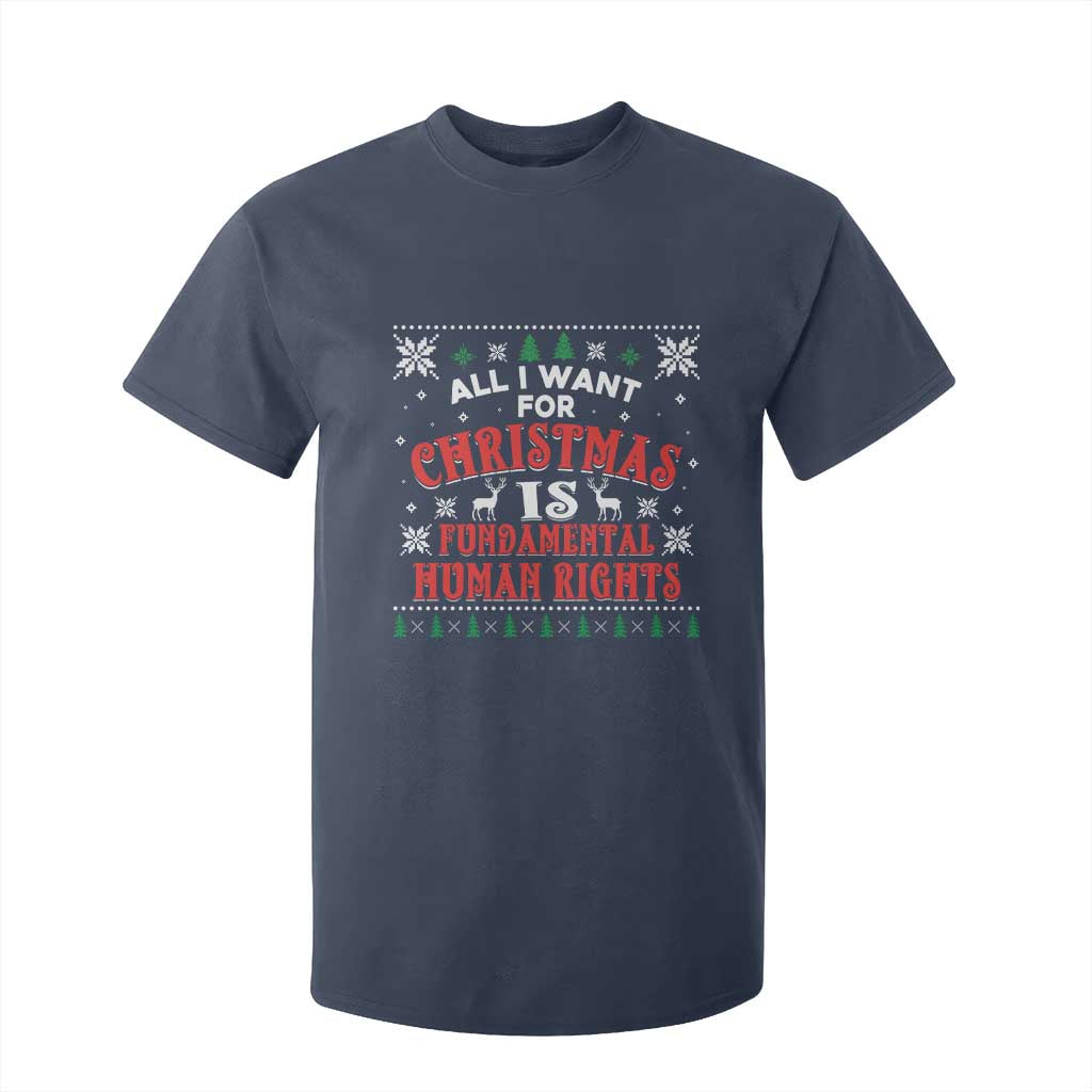 Christmas Gift For Fundamental Human Rights Supporters T Shirt For Kid TS12 Navy Print Your Wear