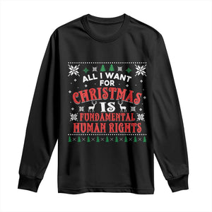 Christmas Gift For Fundamental Human Rights Supporters Long Sleeve Shirt TS12 Black Print Your Wear