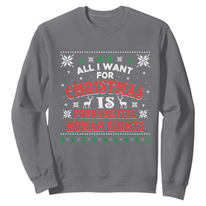 Christmas Gift For Fundamental Human Rights Supporters Sweatshirt TS12 Charcoal Print Your Wear