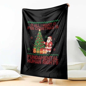 All I Want For Christmas Is Fundamental Human Rights Throw Blanket Equality Activist Gift TS12 Print Your Wear