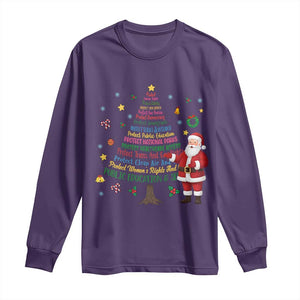 Pro Democracy Activist Christmas Tree Long Sleeve Shirt Human Rights Xmas Gift TS12 Purple Print Your Wear