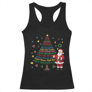 Pro Democracy Activist Christmas Tree Racerback Tank Top Human Rights Xmas Gift TS12 Black Print Your Wear