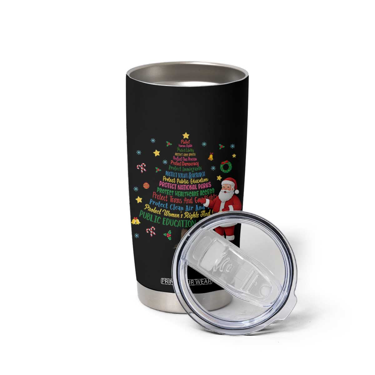 Pro Democracy Activist Christmas Tree Tumbler Cup Human Rights Xmas Gift TS12 Print Your Wear