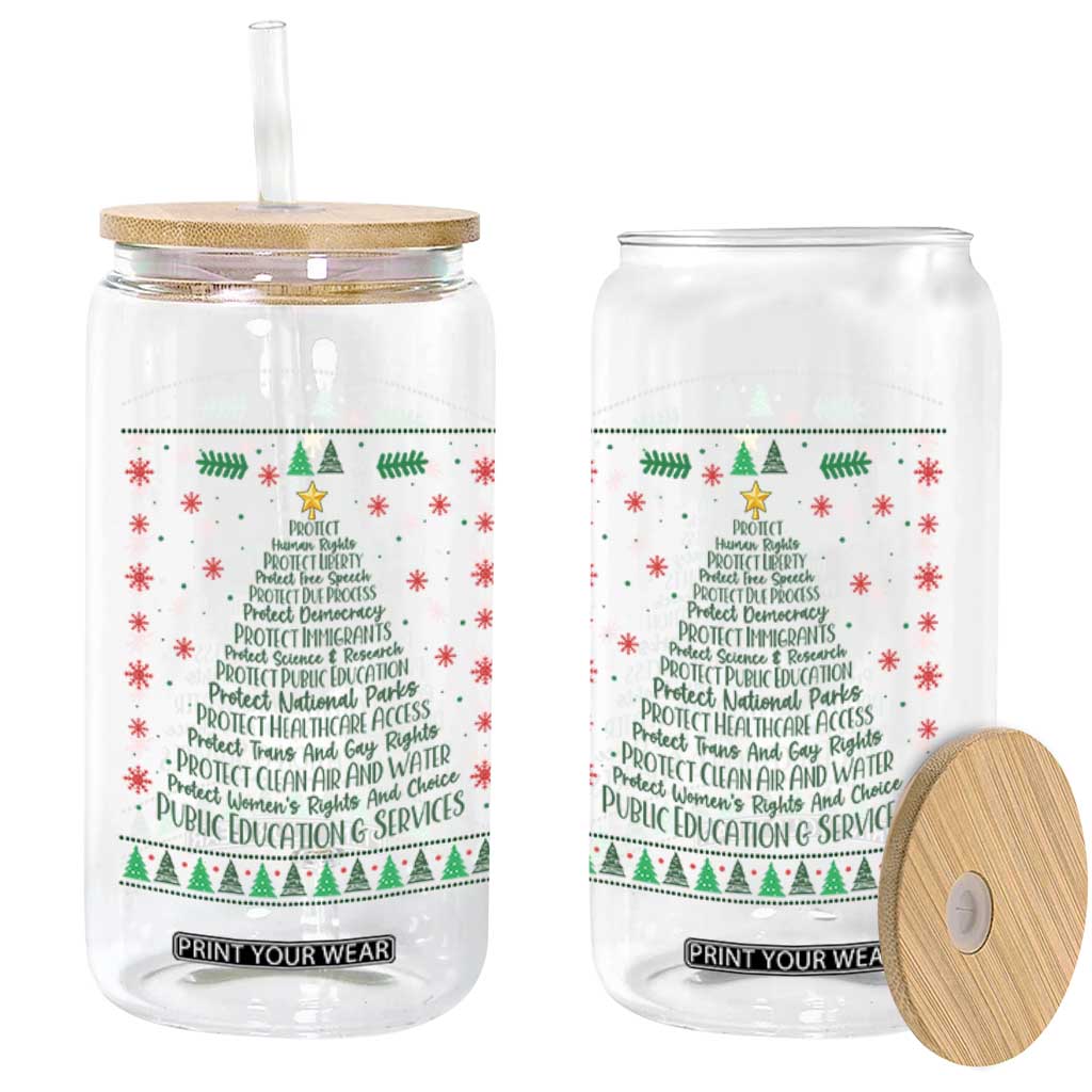 Ugly Activist Christmas Tree Glass Can Human Rights Xmas Gift TS12 Print Your Wear
