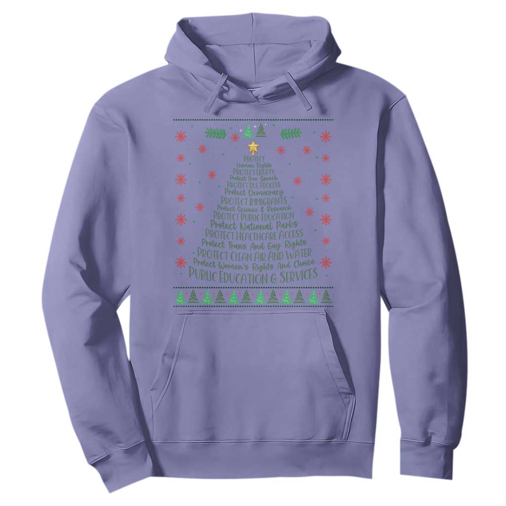 Ugly Activist Christmas Tree Hoodie Human Rights Xmas Gift TS12 Violet Print Your Wear