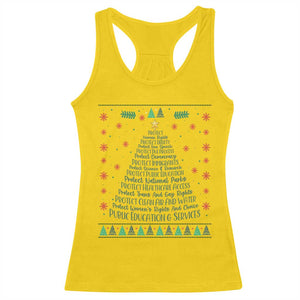 Ugly Activist Christmas Tree Racerback Tank Top Human Rights Xmas Gift TS12 Daisy Print Your Wear