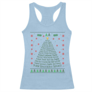 Ugly Activist Christmas Tree Racerback Tank Top Human Rights Xmas Gift TS12 Light Blue Print Your Wear