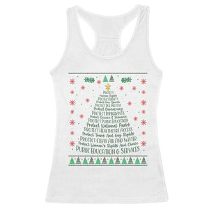 Ugly Activist Christmas Tree Racerback Tank Top Human Rights Xmas Gift TS12 White Print Your Wear