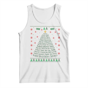 Ugly Activist Christmas Tree Tank Top Human Rights Xmas Gift TS12 White Print Your Wear