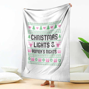 Christmas Lights And Womens Rights Throw Blanket Equality Feminist Gift TS12 Print Your Wear
