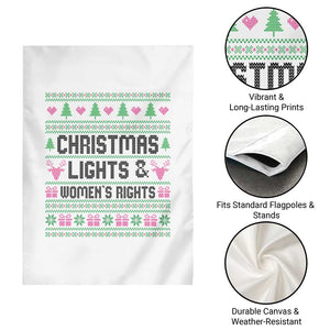 Christmas Lights And Womens Rights Garden Flag Equality Feminist Gift TS12 Print Your Wear