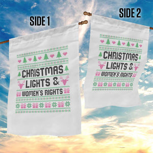 Christmas Lights And Womens Rights Garden Flag Equality Feminist Gift TS12 Print Your Wear
