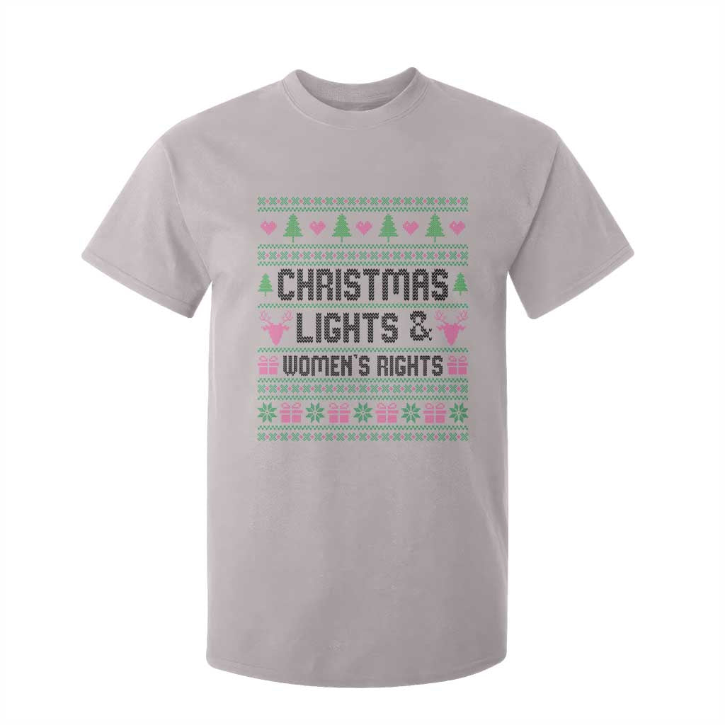 Christmas Lights And Womens Rights T Shirt For Kid Equality Feminist Gift TS12 Ice Gray Print Your Wear
