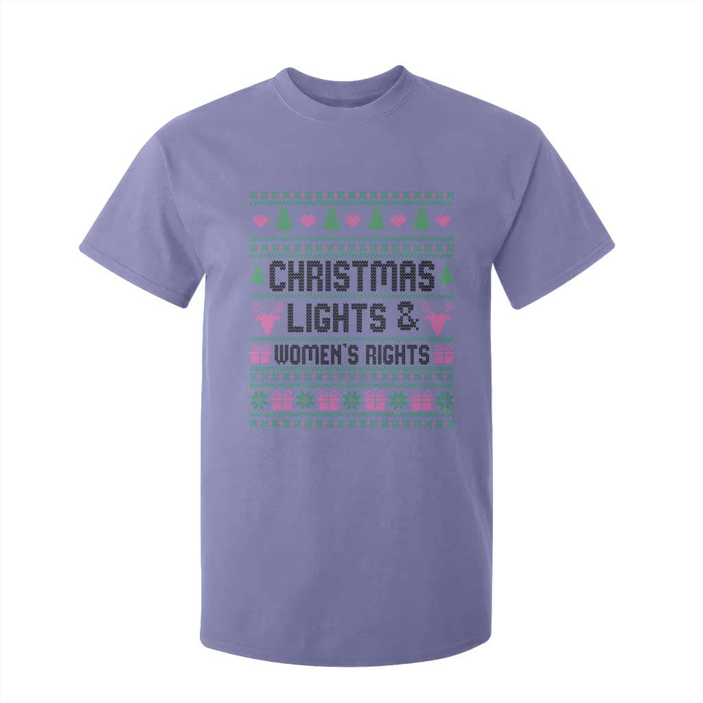 Christmas Lights And Womens Rights T Shirt For Kid Equality Feminist Gift TS12 Violet Print Your Wear