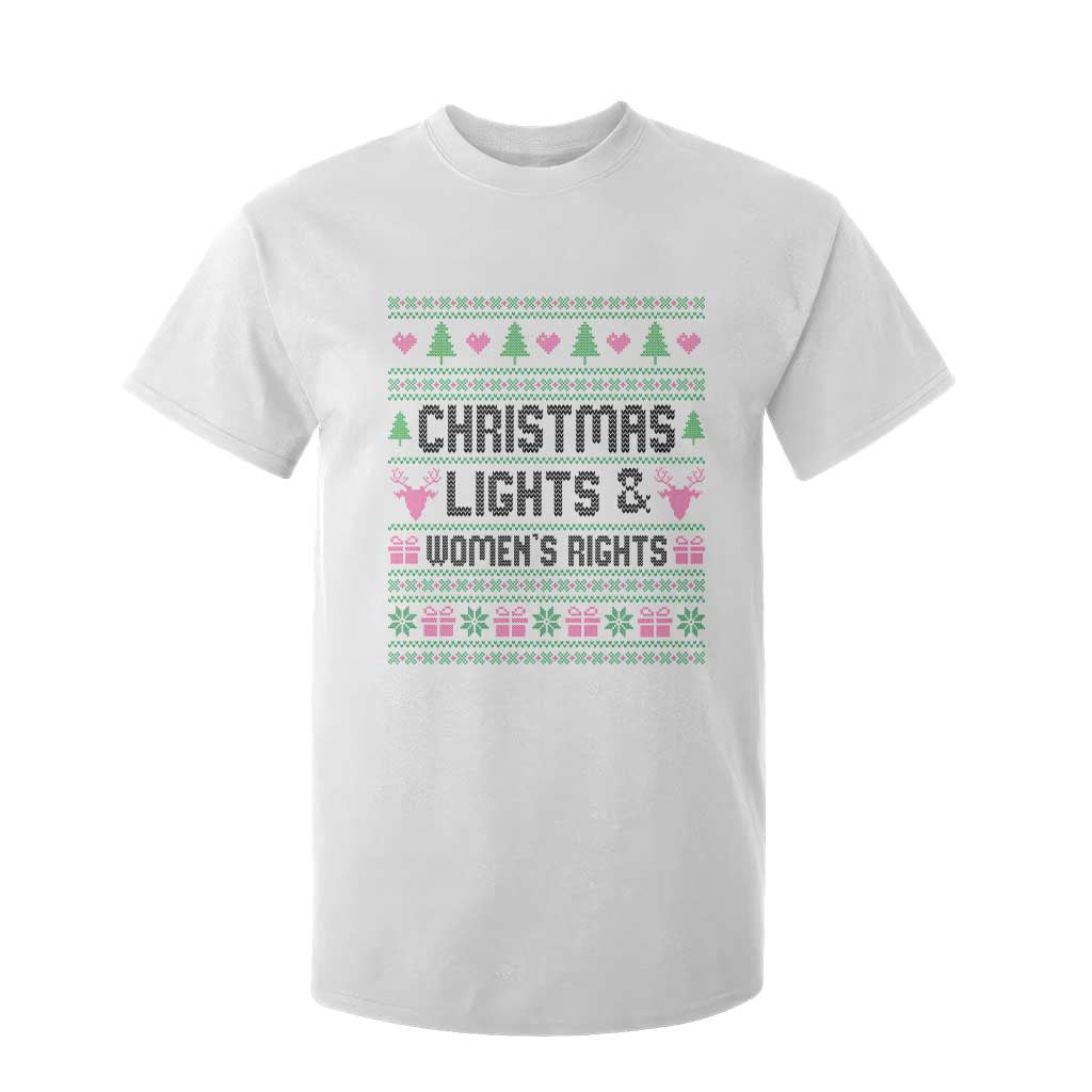 Christmas Lights And Womens Rights T Shirt For Kid Equality Feminist Gift TS12 White Print Your Wear