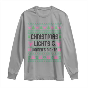Christmas Lights And Womens Rights Long Sleeve Shirt Equality Feminist Gift TS12 Sport Gray Print Your Wear