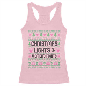 Christmas Lights And Womens Rights Racerback Tank Top Equality Feminist Gift TS12 Light Pink Print Your Wear