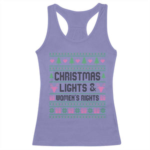 Christmas Lights And Womens Rights Racerback Tank Top Equality Feminist Gift TS12 Violet Print Your Wear