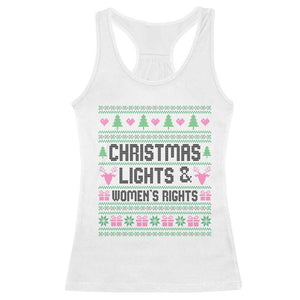 Christmas Lights And Womens Rights Racerback Tank Top Equality Feminist Gift TS12 White Print Your Wear