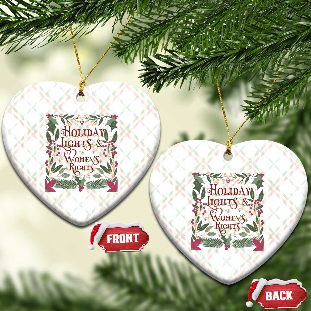 Holiday Lights Womens Rights Supporter Ceramic Ornament Feminist Activist Christmas Gift TS12 Print Your Wear
