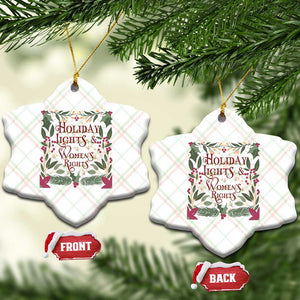 Holiday Lights Womens Rights Supporter Ceramic Ornament Feminist Activist Christmas Gift TS12 Print Your Wear