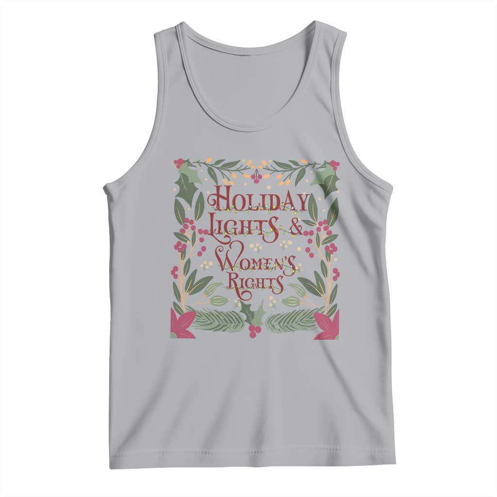 Holiday Lights Womens Rights Supporter Tank Top Feminist Activist Christmas Gift TS12 Athletic Heather Print Your Wear