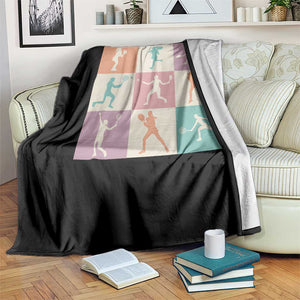 Tennis Lover Colorful Pastel Grid Sports Fan Gift Throw Blanket TS12 Print Your Wear