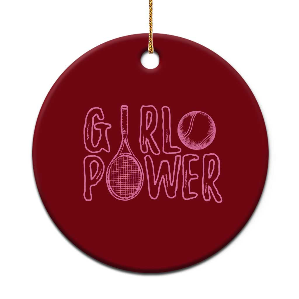 Girl Power Tennis Gift Ceramic Ornament Feminist Sports Gift TS12 1pc Red Print Your Wear
