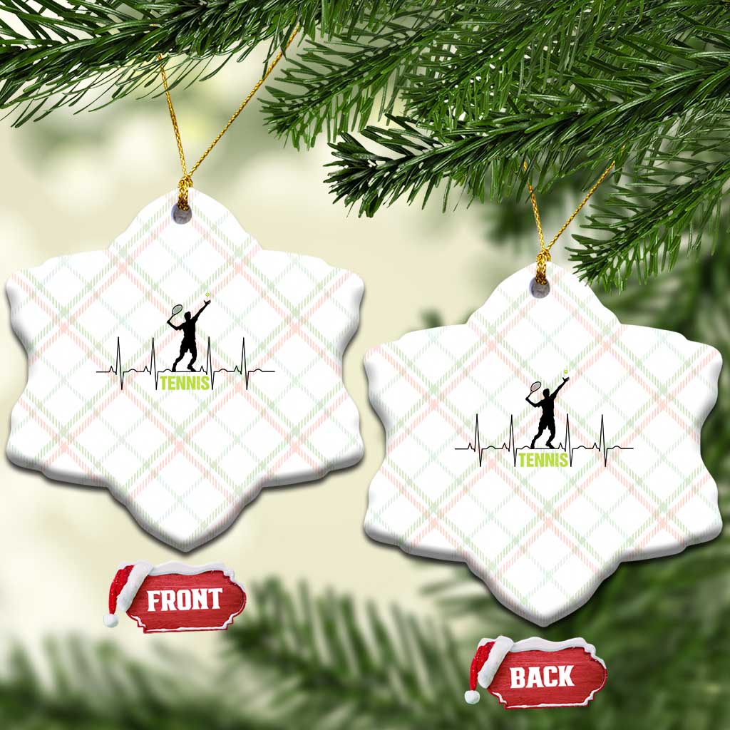 Tennis Lover Heartbeat Ceramic Ornament Sports Player Gift TS12 Print Your Wear