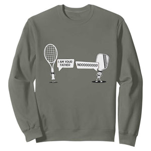 Funny Pickleball Tennis Racket Sweatshirt I Am Your Pickle Father TS12 Military Green Print Your Wear