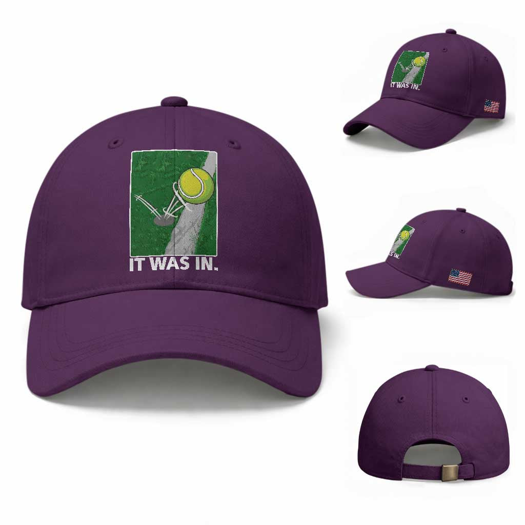 Funny Tennis Quote Baseball Cap It Was In TS12 Baseball Cap Universal Fit Purple Print Your Wear