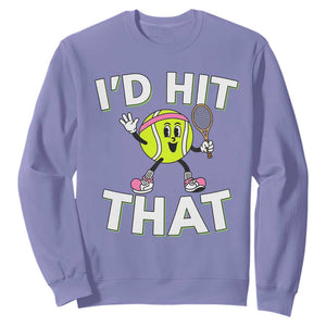 Funny Tennis Quote Sweatshirt Id Hit That TS12 Violet Print Your Wear