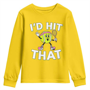 Funny Tennis Quote Youth Sweatshirt Id Hit That TS12 Daisy Print Your Wear