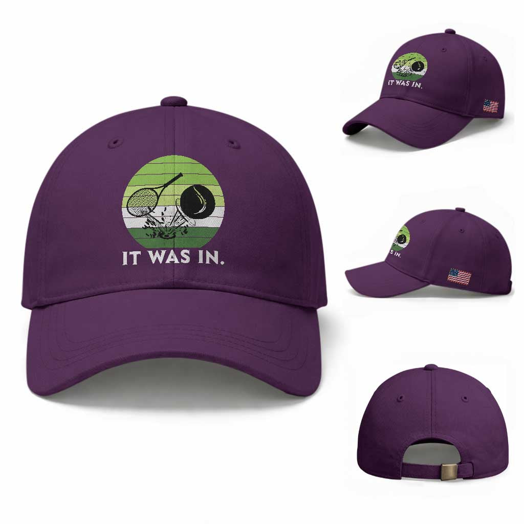 Funny Tennis Game Gift Baseball Cap It Was In TS12 Baseball Cap Universal Fit Purple Print Your Wear
