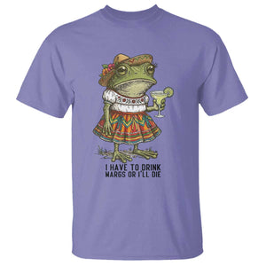 Funny Cinco De Mayo Frog T Shirt I Have To Drink Margs TS12 Violet Print Your Wear