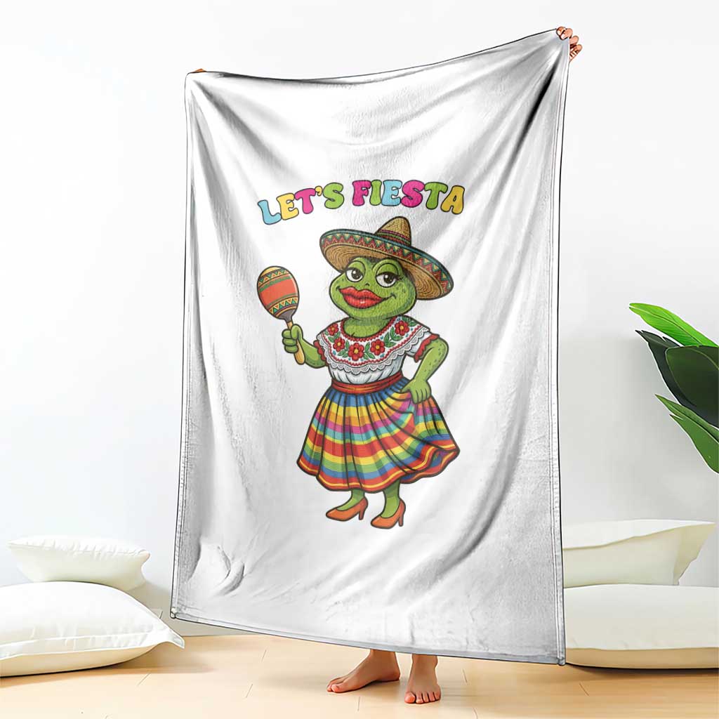 Funny Cinco De Mayo Sexy Frog Throw Blanket Lets Fiesta TS12 Print Your Wear