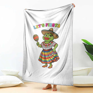 Funny Cinco De Mayo Sexy Frog Throw Blanket Lets Fiesta TS12 Print Your Wear