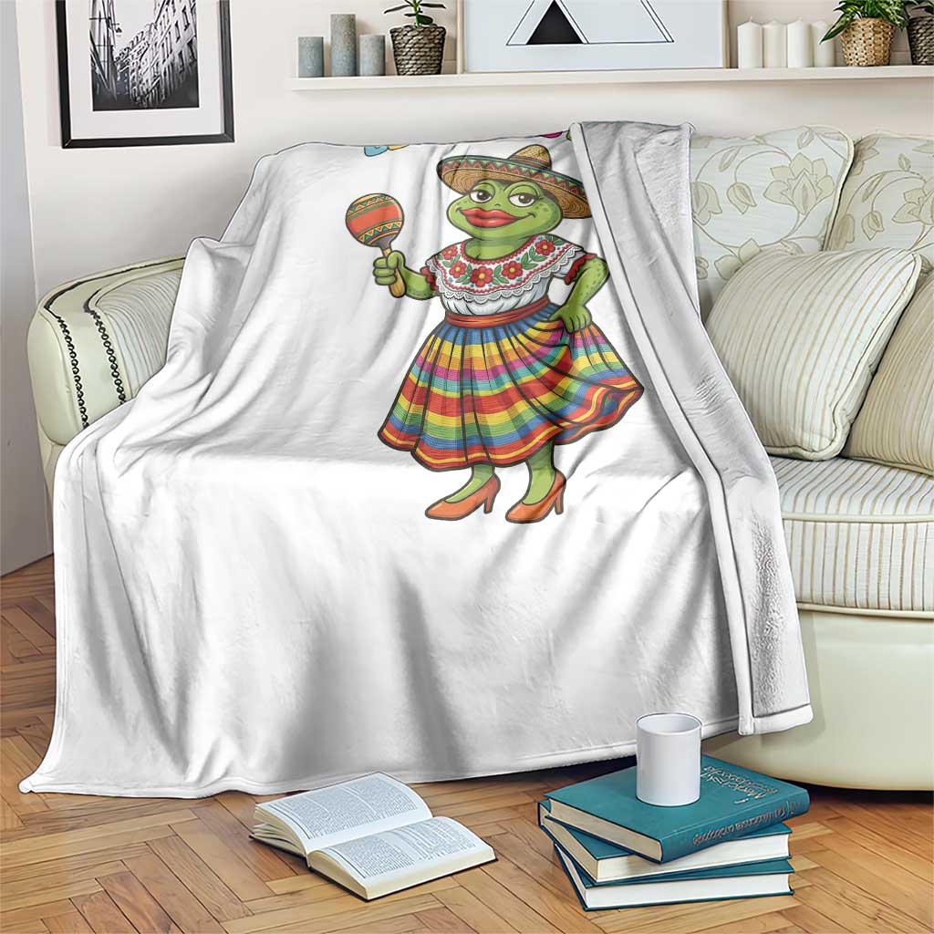Funny Cinco De Mayo Sexy Frog Throw Blanket Lets Fiesta TS12 Print Your Wear