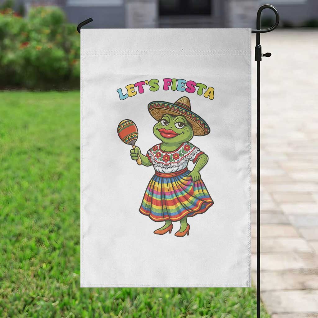 Funny Cinco De Mayo Sexy Frog Garden Flag Lets Fiesta TS12 Print Your Wear