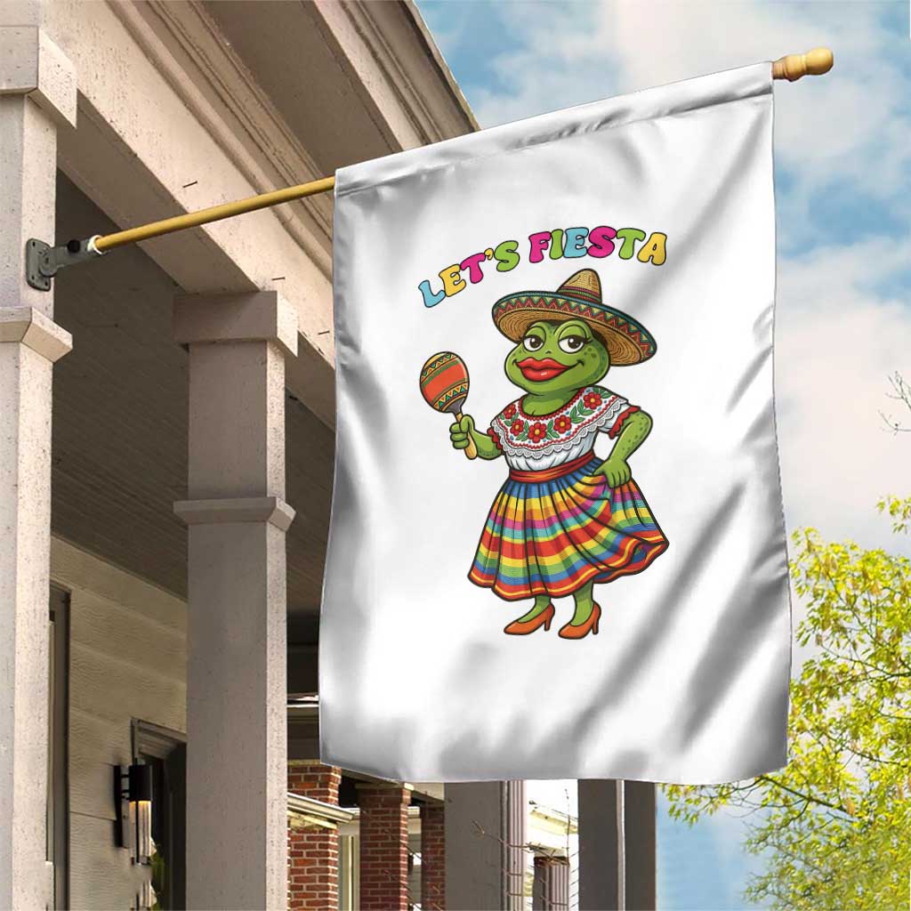 Funny Cinco De Mayo Sexy Frog Garden Flag Lets Fiesta TS12 Print Your Wear