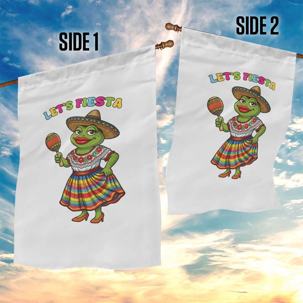Funny Cinco De Mayo Sexy Frog Garden Flag Lets Fiesta TS12 Print Your Wear
