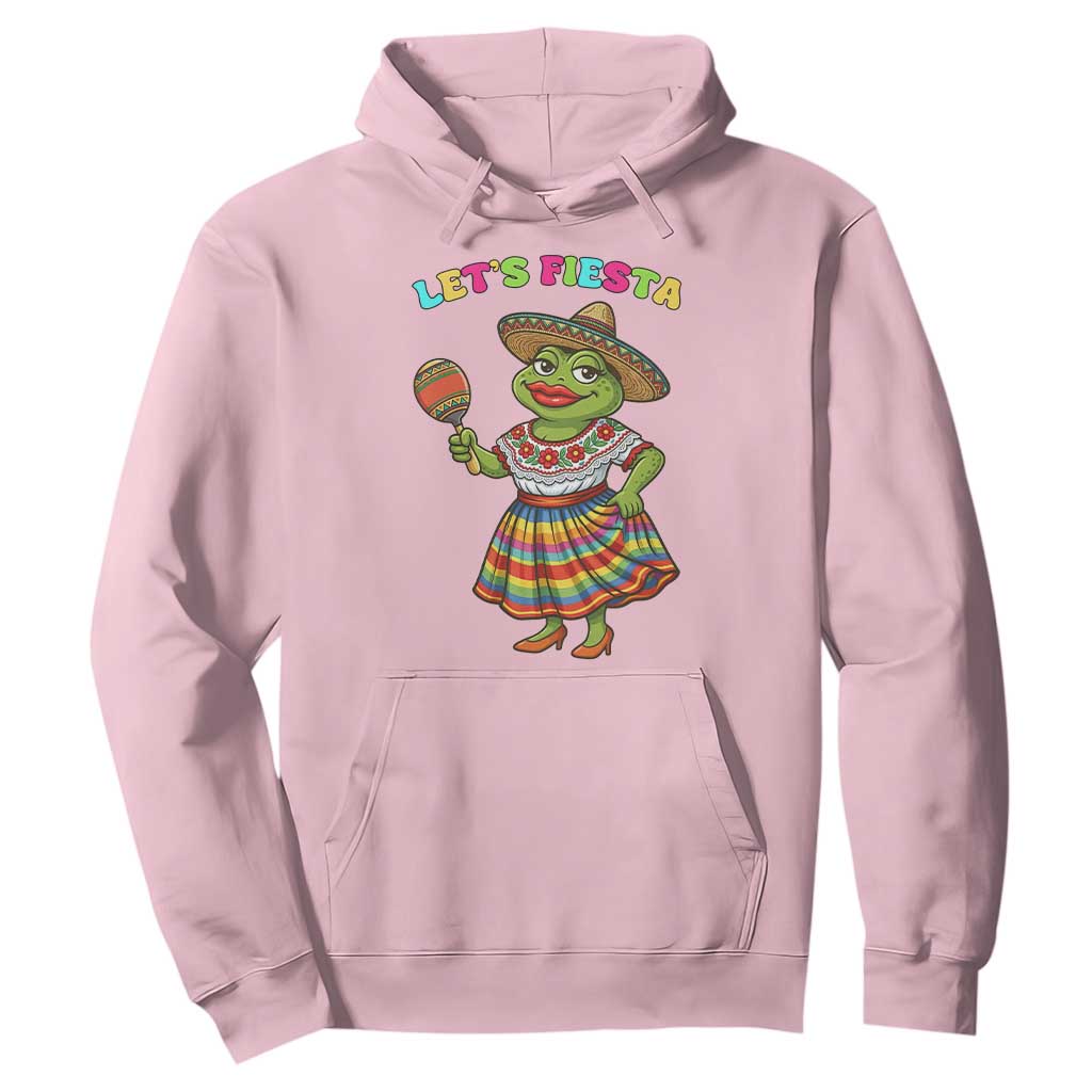 Funny Cinco De Mayo Sexy Frog Hoodie Lets Fiesta TS12 Light Pink Print Your Wear