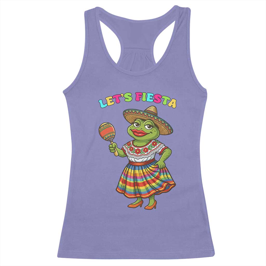 Funny Cinco De Mayo Sexy Frog Racerback Tank Top Lets Fiesta TS12 Violet Print Your Wear