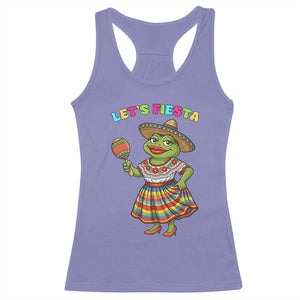 Funny Cinco De Mayo Sexy Frog Racerback Tank Top Lets Fiesta TS12 Violet Print Your Wear