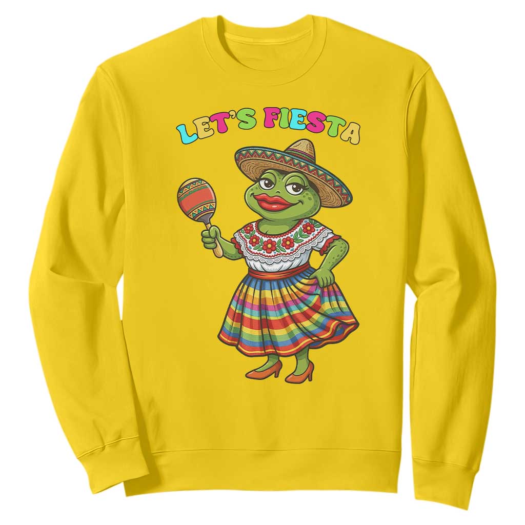 Funny Cinco De Mayo Sexy Frog Sweatshirt Lets Fiesta TS12 Daisy Print Your Wear